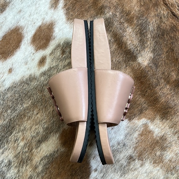 SOLD Saint Laurent Joan Leather Slides - Picture 4 of 9